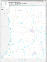 St Helena County Wall Map Premium Style 2026